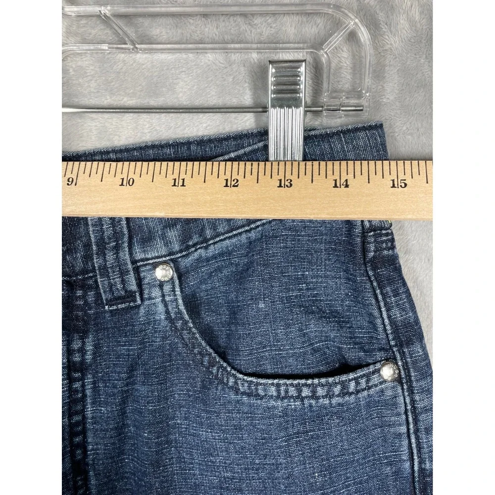 Hugo Boss Alabama Straight Leg Jeans Mens 30x34 Dark Wash Cotton Linen Blend